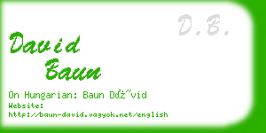 david baun business card